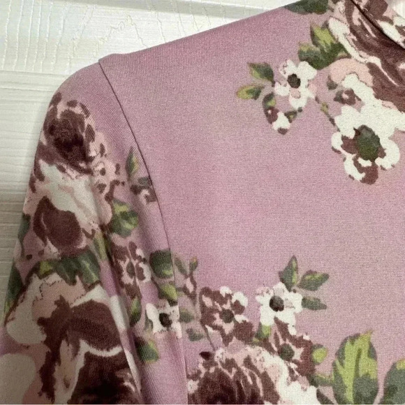 Eclipse Wrap Top  Floral Pink / Mauve Size Medium - Picture 15 of 16